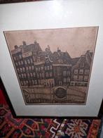 Ets Sal Meijer Amsterdam Reguliersgracht hoek Keizersgracht, Ophalen of Verzenden