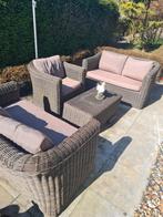 Lounge set tuin 2x2, 1x1 bank en tafel, Ophalen of Verzenden, Zo goed als nieuw, Bank