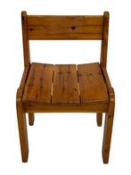 Vintage massief grenen stoel Ate van Apeldoorn, Huis en Inrichting, Stoelen, Gebruikt, Bruin, Vintage, Eén