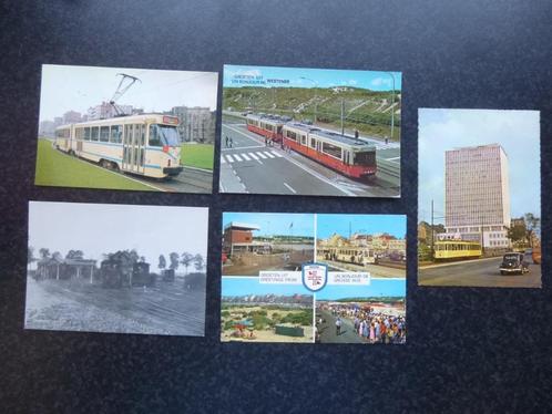Belgie 5 stuks Trams diverse plaatsen  Grootformaat, Verzamelen, Ansichtkaarten | Themakaarten, 1960 tot 1980, Ophalen of Verzenden