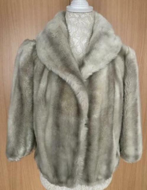 Tissavel bontlook jasje maat 44 [DM], Kleding | Dames, Jassen | Winter, Zo goed als nieuw, Maat 42/44 (L), Beige, Ophalen of Verzenden