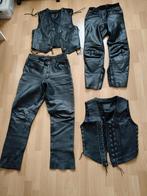 2 lederen broeken en 2 hesjes, mag los op geboden worden., Motoren, Ophalen of Verzenden, Tweedehands