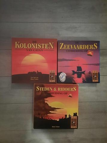 bordspellen actiepakket houten speelstukken Kolonisten Catan beschikbaar voor biedingen