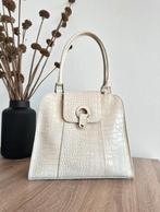 JAGO vintage handtas crèmekleurig & lichtgrijs, Ophalen of Verzenden, Gebruikt, Beige, Handtas