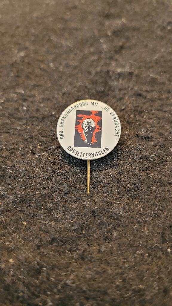 Verzekering Mij. de Eendracht Gasselternijveen speldje, Verzamelen, Speldjes, Pins en Buttons, Zo goed als nieuw, Speldje of Pin