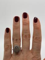 A319 Prachtige zilveren rozenkwarts ring maat 18,75, Sieraden, Tassen en Uiterlijk, Antieke sieraden, Ophalen of Verzenden, Zilver