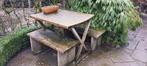 Picknick set (tafel en 2 losse bankjes?, Tuin en Terras, Picknicktafels, Ophalen, Gebruikt, Rechthoekig, Hout