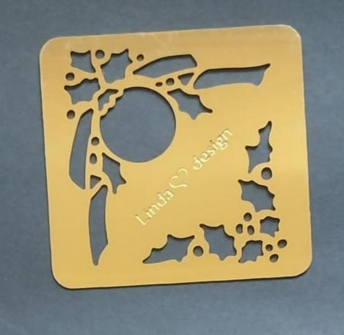 Embossing mal kerstbal en hulst Laura's design, Hobby en Vrije tijd, Kaarten | Zelf maken, Gebruikt, Pons of Mal, Kerst, Ophalen of Verzenden