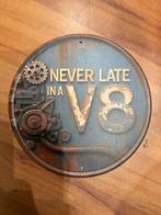 V8 Wandbordje van Metaal - Stoer en Decoratief, Ophalen of Verzenden