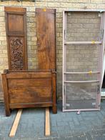 Houten bed te koop, Huis en Inrichting, Slaapkamer | Bedden, Ophalen, Gebruikt, Eenpersoons, Bruin