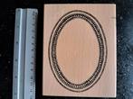 HOUTEN STEMPEL OVAAL FRAME KADER LIJST SPIEGEL JOURNAL KAART, Ophalen of Verzenden, Nieuw, Houten stempel