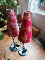 Twee vintage tafel-en/of bed of burolampjes., Huis en Inrichting, Lampen | Tafellampen, Ophalen of Verzenden, Gebruikt, Minder dan 50 cm