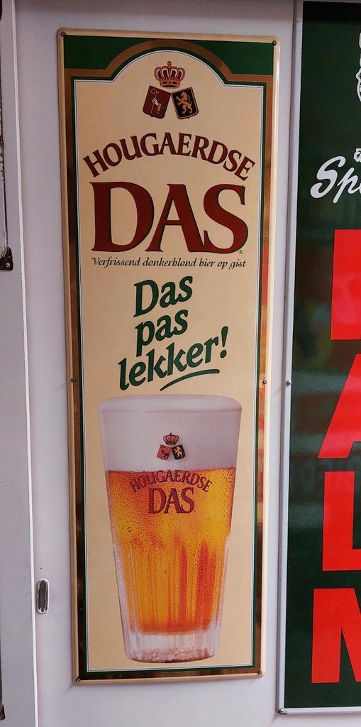Emaille reclame bord Hougaerdse Das Bier, Brouwerij, Horeca, Verzamelen, Merken en Reclamevoorwerpen, Zo goed als nieuw, Reclamebord