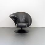 1x Leolux Parabolica Fauteuil Links Zwart Leer - Zwart Frame, Huis en Inrichting, Niet ingevuld, 125 tot 150 cm, Niet ingevuld