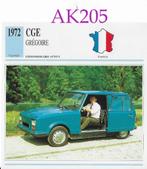 Ak205 autokaart cge gregoire, Verzamelen, Ophalen of Verzenden, Zo goed als nieuw, Auto's