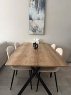 Eettafel Lakia 3D-eikenlook, Huis en Inrichting, Tafels | Eettafels, Ophalen, Gebruikt, 100 tot 150 cm, 50 tot 100 cm