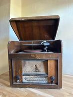 Oude Franse radio grammofoon met platenwisselaar, Ophalen