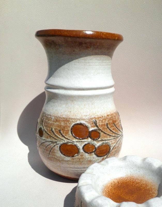 Vintage Strehla Keramiek GDR - Germany Vaas/ Asbak, Antiek en Kunst, Antiek | Keramiek en Aardewerk, Ophalen of Verzenden