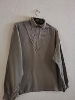 Vintage zijden blouse met borduurwerk M, Vintage, Verzenden, Zo goed als nieuw, Maat 38/40 (M)