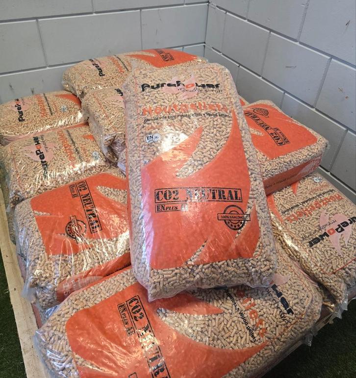 PurePower Naaldhout Pellets – ENplus A1 gecertificeerd, Tuin en Terras, Haardhout, Overige houtsoorten, 6 m³ of meer, Ophalen