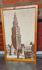 Vintage Foto Martinitoren Groningen Ingelijst, Ophalen of Verzenden