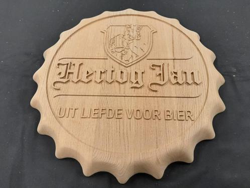 Hertog Jan decoratie in eikenhout, Verzamelen, Merken en Reclamevoorwerpen, Nieuw, Reclamebord, Ophalen of Verzenden