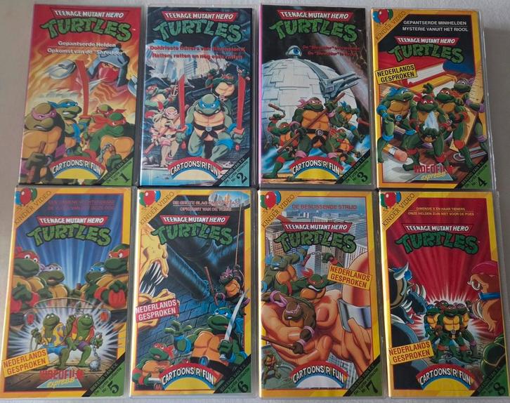 Teenage Mutant Hero Turtles Nummer : 1,2,3,4,5,6,7 & 8 VHS, Cd's en Dvd's, VHS | Kinderen en Jeugd, Gebruikt, Alle leeftijden