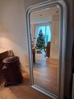 Grote rechthoekige spiegel met zilveren rand, Huis en Inrichting, Ophalen of Verzenden, Zo goed als nieuw, 75 tot 100 cm, 150 tot 200 cm