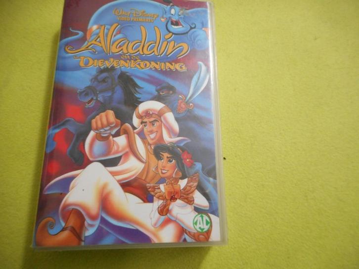 ALADDIN & DE DIEVENKONING! Mooie Disney Tekenfilm Op VIDEO!, Cd's en Dvd's, VHS | Film, Zo goed als nieuw, Nederlandstalig, Alle leeftijden
