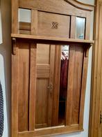 Eikenhouten Spiegel met plank, Antiek en Kunst, Ophalen