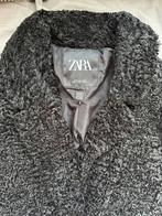 Zara Black Teddy Coat - S, Kleding | Dames, Jassen | Winter, Verzenden, Zo goed als nieuw, Zwart