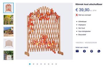 Plantenrek uitschuifbaar hout beschikbaar voor biedingen
