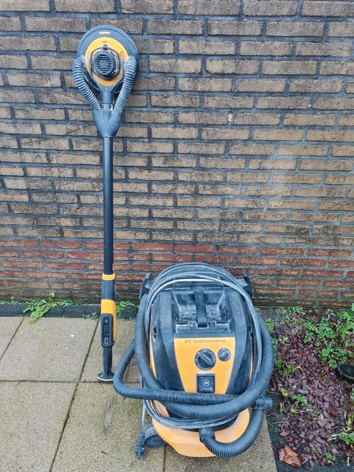 Te huur Mirka wand/plafond schuurmachine, Doe-het-zelf en Verbouw, Gereedschap | Schuurmachines, Zo goed als nieuw, Excentrische schuurmachine