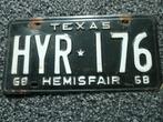 Kentekenplaat licenseplate Texas 1968 Hemisfair USA, Verzenden, Gebruikt, Auto's