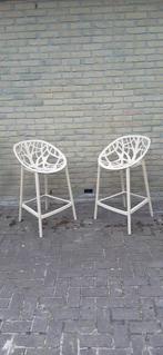 2 barkrukken, Huis en Inrichting, Ophalen, Kunststof, 60 tot 90 cm, Zo goed als nieuw