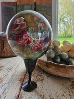 Antieke glazen geblazen pruiken hoofd / bol / bal., Antiek en Kunst, Antiek | Glas en Kristal, Ophalen of Verzenden