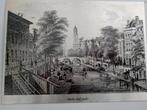 Gravure op staal - Oude Gracht Utrecht J.L. Terwen, Antiek en Kunst, Verzenden