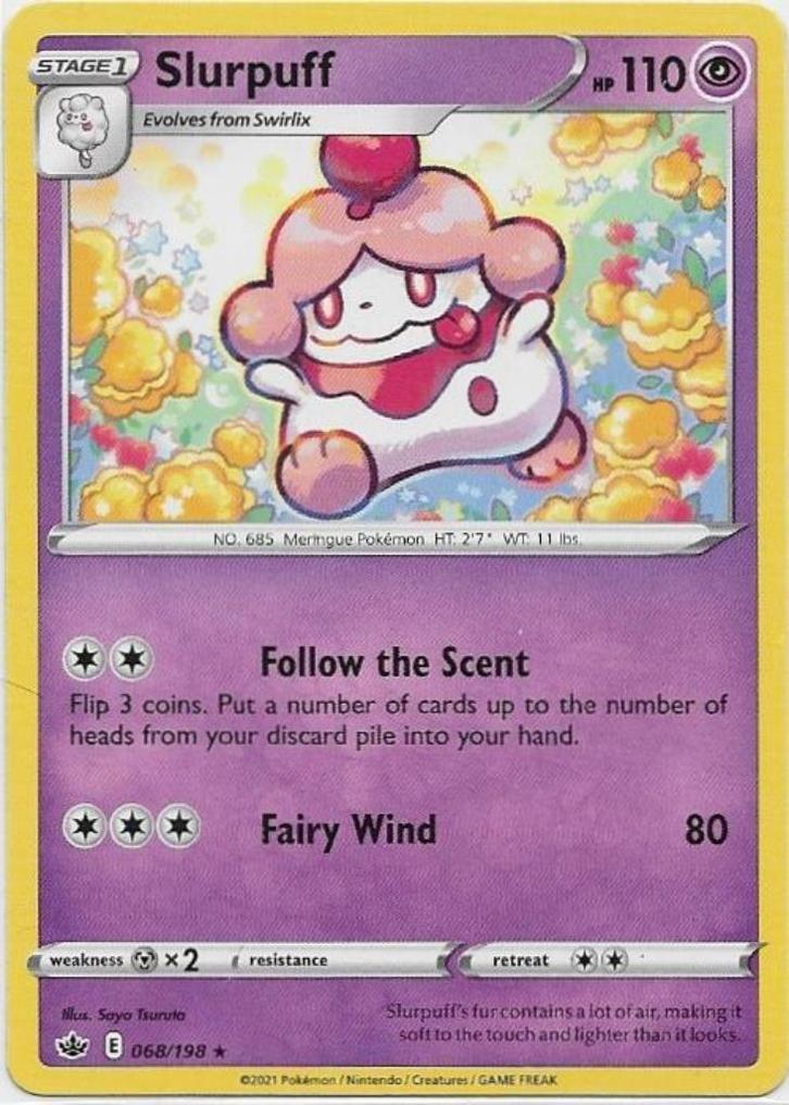 Chilling Reign,  Slurpuff [rare] 68/198, Hobby en Vrije tijd, Verzamelkaartspellen | Pokémon, Nieuw, Losse kaart, Verzenden