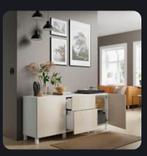 Nieuw : 2x Frontjes selsviken - hoogglans beige - 60x26cm, Huis en Inrichting, 1 of 2 laden, Zo goed als nieuw, Minder dan 100 cm