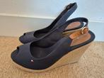 Zwarte Tommy Hilfiger sleehaksandalen, Ophalen, Zwart, Nieuw, Sandalen of Muiltjes