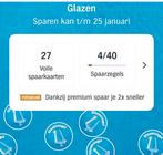 AH glazen  zegels.   VOLLE KAART 1,49, Verzamelen, Albert Heijn, Ophalen of Verzenden