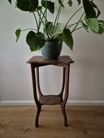 Vintage antieke plantentafel bijzettafel plantenkruk eiken, Huis en Inrichting, Ophalen of Verzenden, Zo goed als nieuw