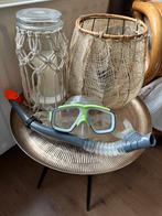 Lichtgroene duikbril met grijze snorkel - universeel, Watersport en Boten, Ophalen of Verzenden