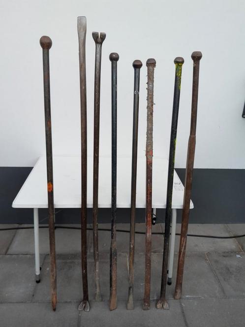 8 Stuks Diverse Stootijzers - Gebruikt, Tuin en Terras, Hand-tuingereedschap, Gebruikt, Overige soorten, Ophalen of Verzenden