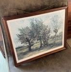 Van Gogh Reproductie Ingelijst - Rustiek Landschap, Antiek en Kunst, Ophalen of Verzenden