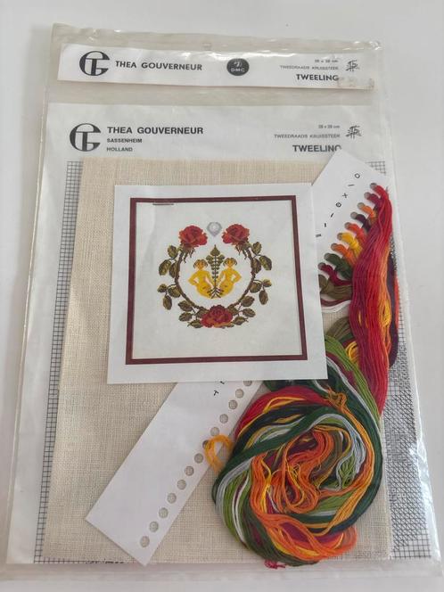 Thea Gouverneur Borduurpakket - Tweeling - Nieuw, Hobby en Vrije tijd, Borduren en Borduurmachines, Nieuw, Borduurpakket, Handborduren