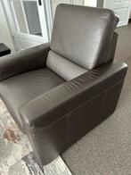 Leren bank - 2,5, 2 en 1 zits, Huis en Inrichting, Fauteuils, Ophalen, Gebruikt, Leer, 75 tot 100 cm
