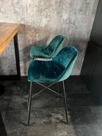 Bar krukken velvet blauw zgan, Huis en Inrichting, Stoelen, Ophalen, Zo goed als nieuw, Blauw