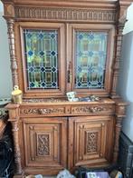 Antieke mechelse glas in lood kast, Antiek en Kunst, Ophalen