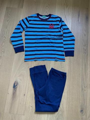 Pyjama maat 140 Benetton blauw beschikbaar voor biedingen